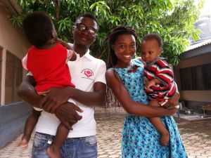 Some members of our team babysitting at the home