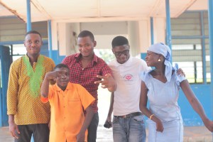 some of the kids socializing with members of our team