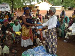 donating mosquito nets to mothers
